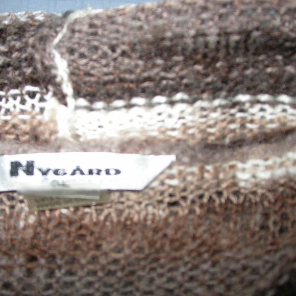Taupe and 2 Browns Striped Loose Knit Sweater - Picture 3 of 6